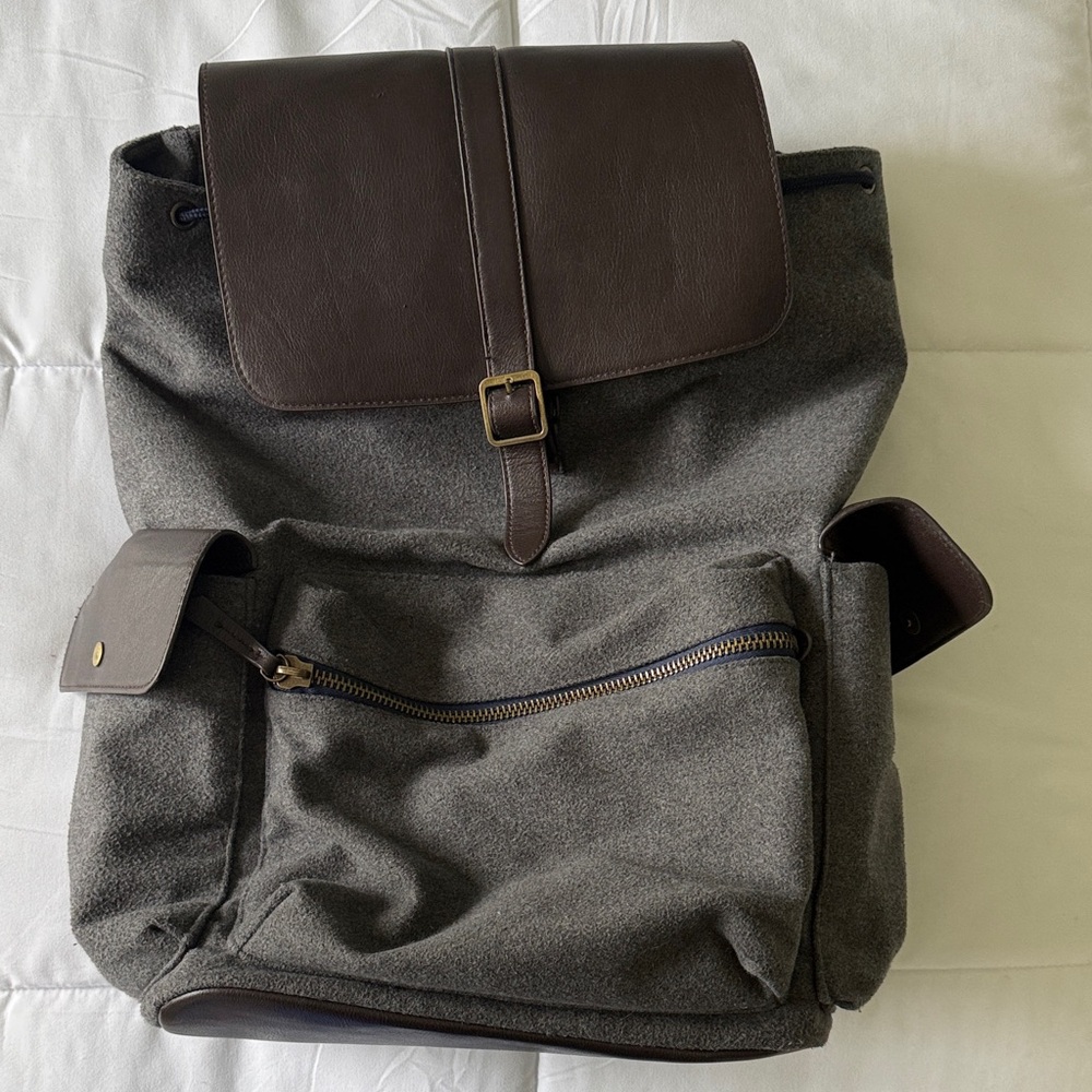 Stylish Gray and Brown Men's Backpack